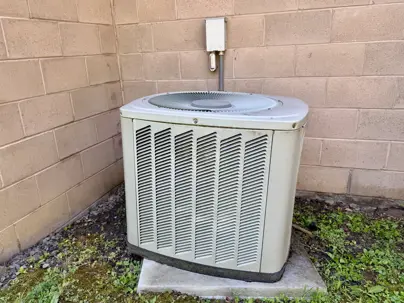 AC Unit off center on concrete slab